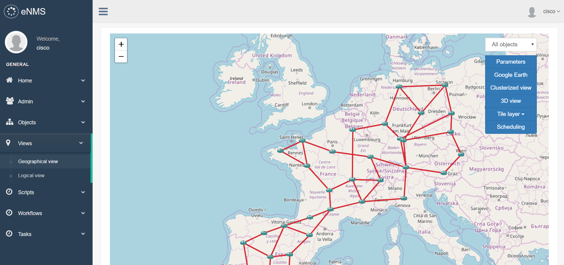 eNMS | A vendor-agnostic NMS for graphical network automation